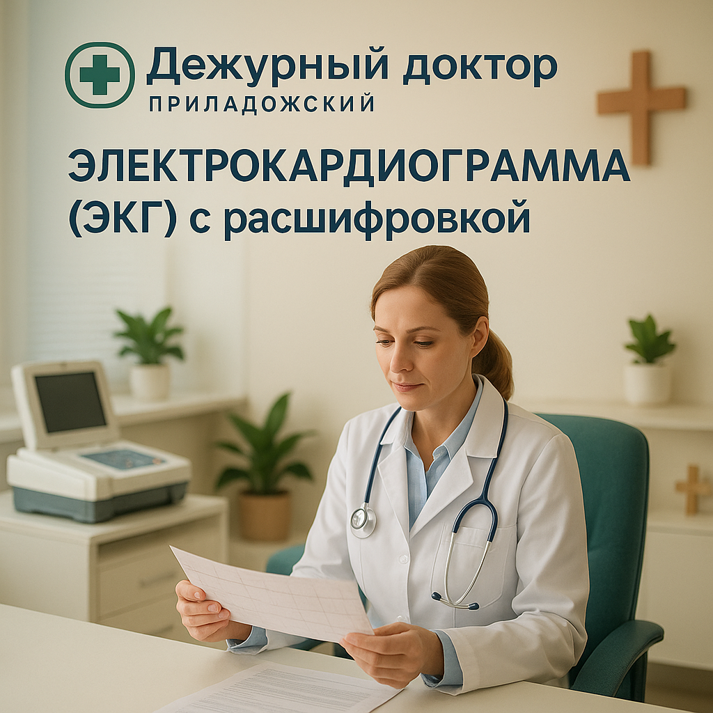 Электрокардиограмма (ЭКГ) с расшифровкой